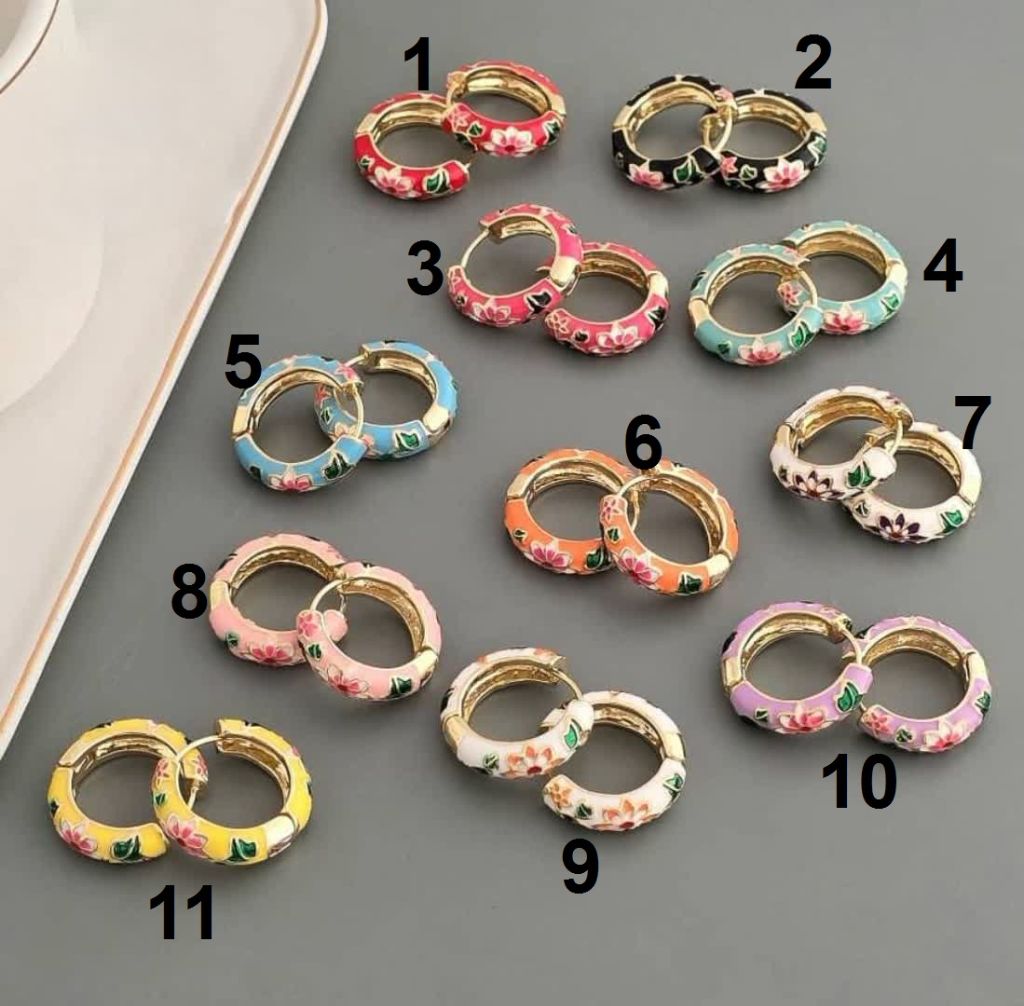 گوشواره میناکاری استیل کد 2273 - خرید آنلاین از گالری آداس